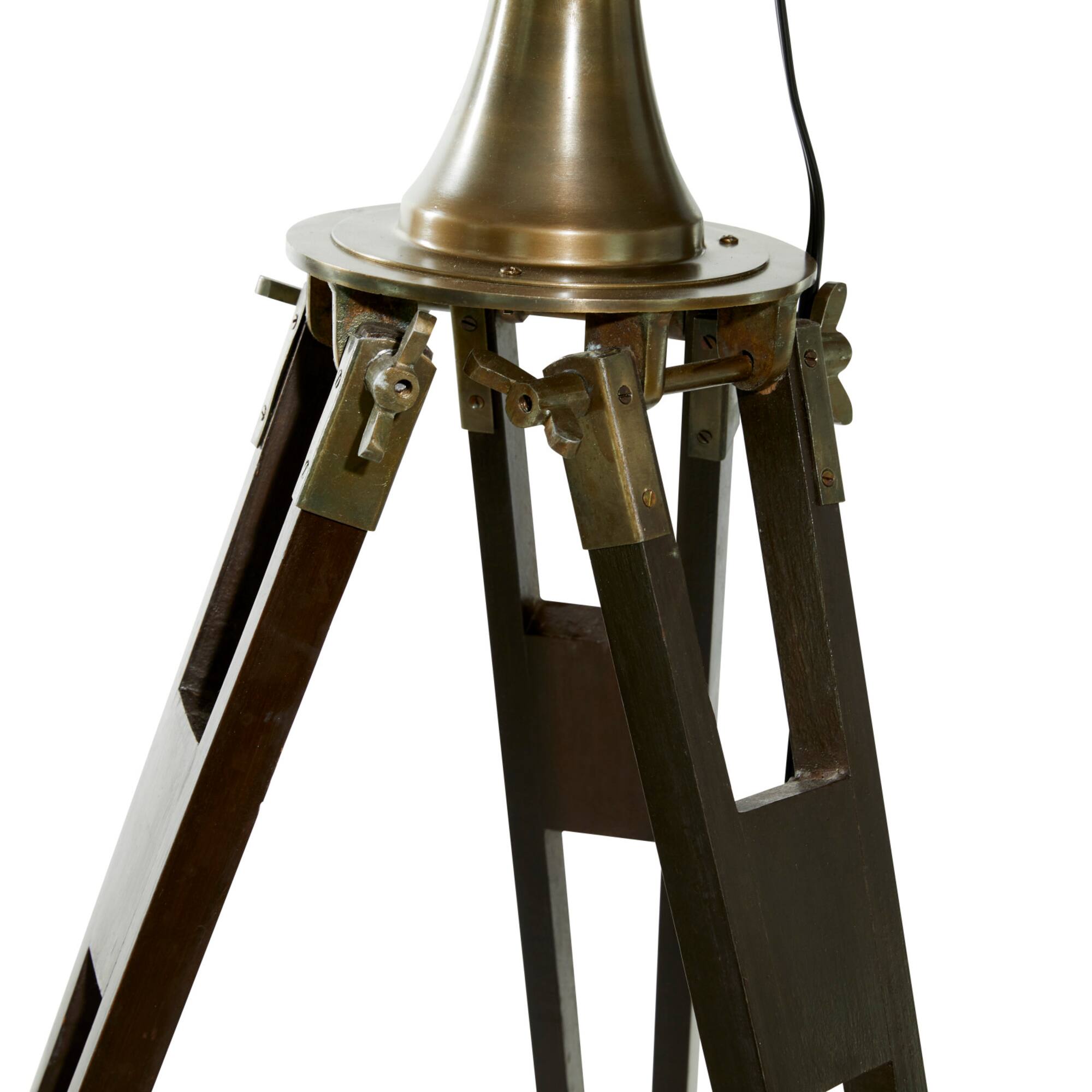 62.5" Brown Metal Industrial Floor Lamp